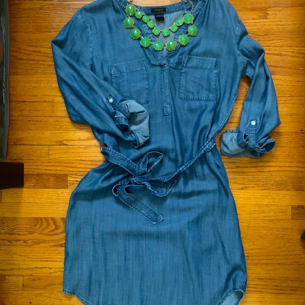 Denim Long sleeved Dress